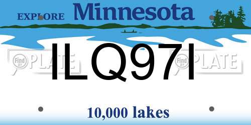 ILQ97I Minnesota License Plate