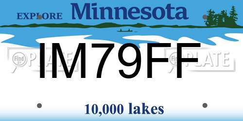 IM79FF Minnesota License Plate