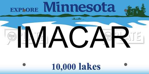 IMACAR Minnesota License Plate