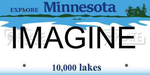 IMAGINE Minnesota License Plate