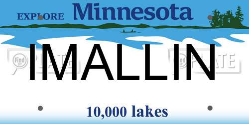 IMALLIN Minnesota License Plate