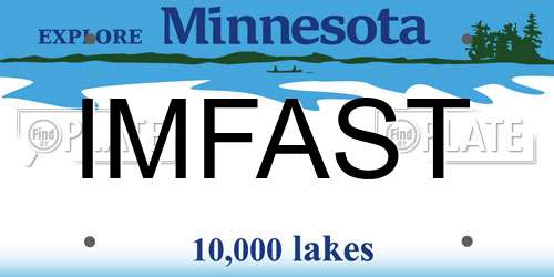 IMFAST Minnesota License Plate