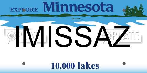 IMISSAZ Minnesota License Plate