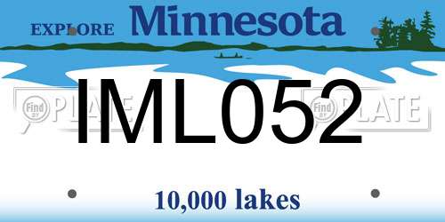 IML052 Minnesota License Plate