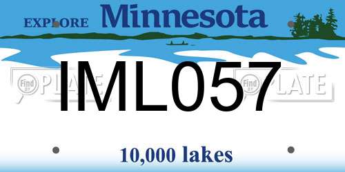 IML057 Minnesota License Plate