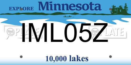 IML05Z Minnesota License Plate
