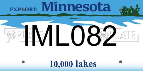 IML082 Minnesota License Plate