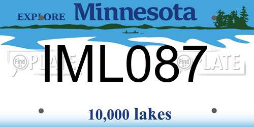 IML087 Minnesota License Plate