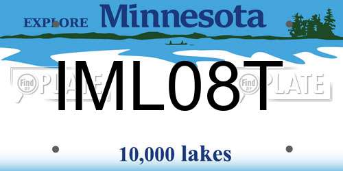 IML08T Minnesota License Plate