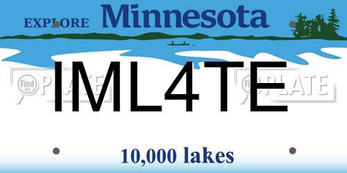 IML4TE Minnesota License Plate