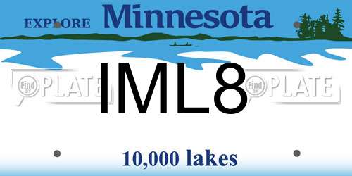 IML8 Minnesota License Plate