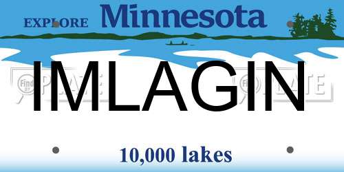IMLAGIN Minnesota License Plate