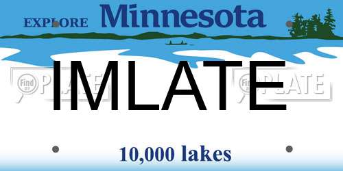 IMLATE Minnesota License Plate