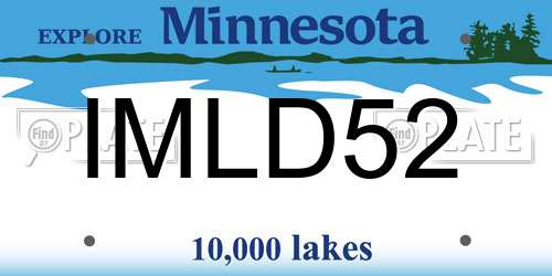IMLD52 Minnesota License Plate