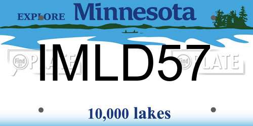 IMLD57 Minnesota License Plate