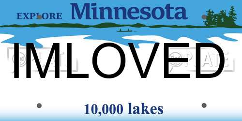 IMLOVED Minnesota License Plate