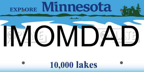IMOMDAD Minnesota License Plate