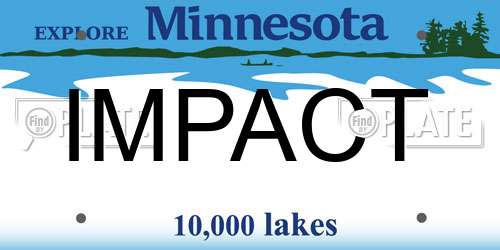 IMPACT Minnesota License Plate