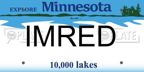 IMRED Minnesota License Plate
