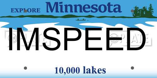 IMSPEED Minnesota License Plate