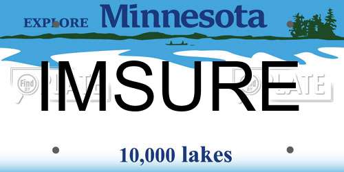IMSURE Minnesota License Plate
