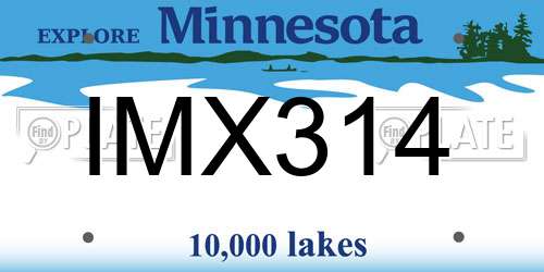 IMX314 Minnesota License Plate