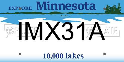 IMX31A Minnesota License Plate