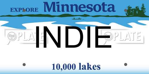 INDIE Minnesota License Plate