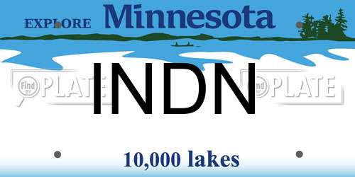 INDN Minnesota License Plate