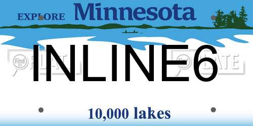 INLINE6 Minnesota License Plate