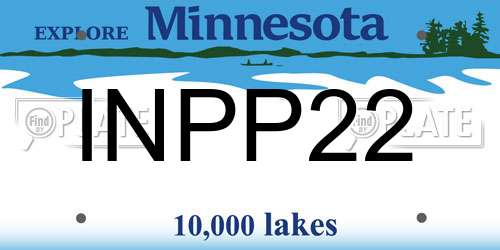 INPP22 Minnesota License Plate