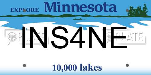 INS4NE Minnesota License Plate