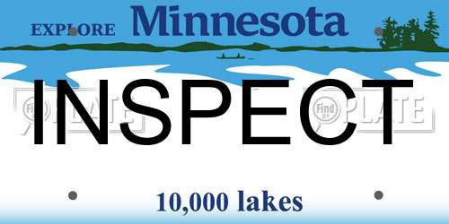INSPECT Minnesota License Plate