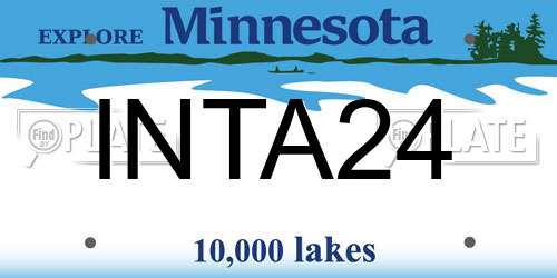INTA24 Minnesota License Plate