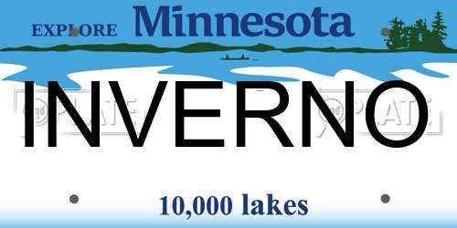 INVERNO Minnesota License Plate