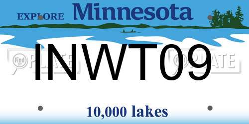 INWT09 Minnesota License Plate