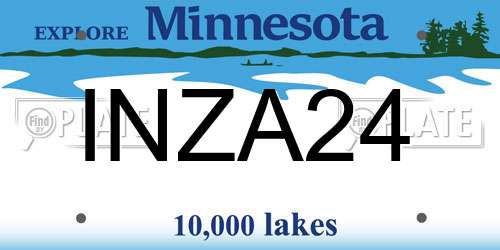 INZA24 Minnesota License Plate