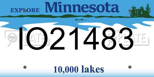 IO21483 Minnesota License Plate