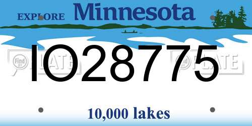 IO28775 Minnesota License Plate