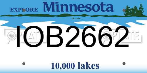 IOB2662 Minnesota License Plate