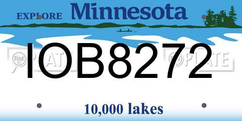 IOB8272 Minnesota License Plate