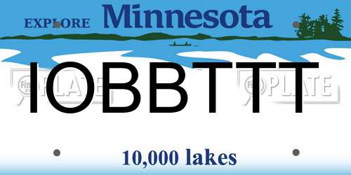 IOBBTTT Minnesota License Plate