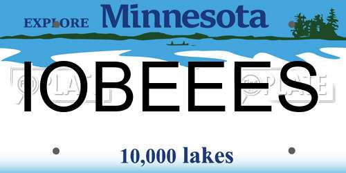 IOBEEES Minnesota License Plate