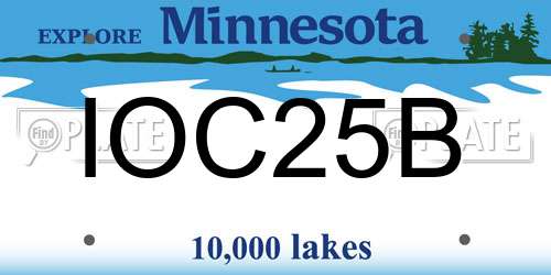 IOC25B Minnesota License Plate