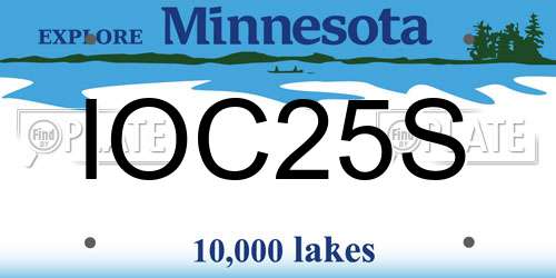 IOC25S Minnesota License Plate