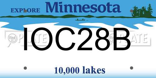 IOC28B Minnesota License Plate