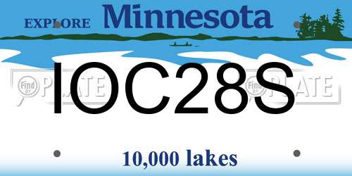 IOC28S Minnesota License Plate
