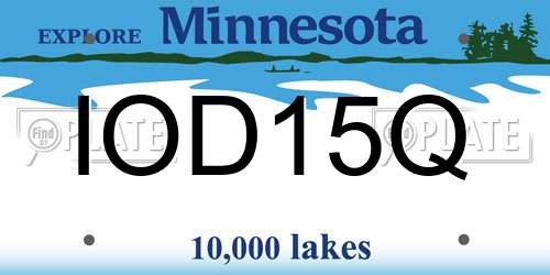 IOD15Q Minnesota License Plate