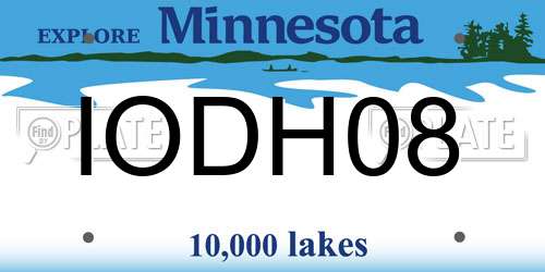 IODH08 Minnesota License Plate