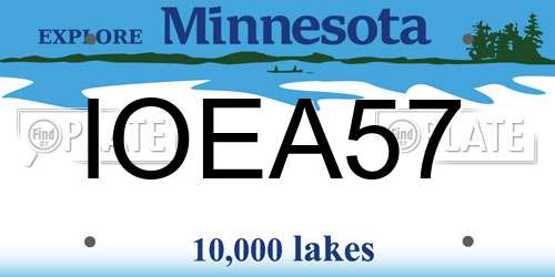 IOEA57 Minnesota License Plate